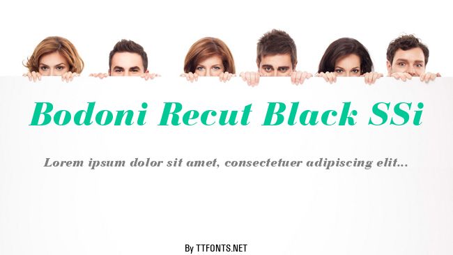Bodoni Recut Black SSi example